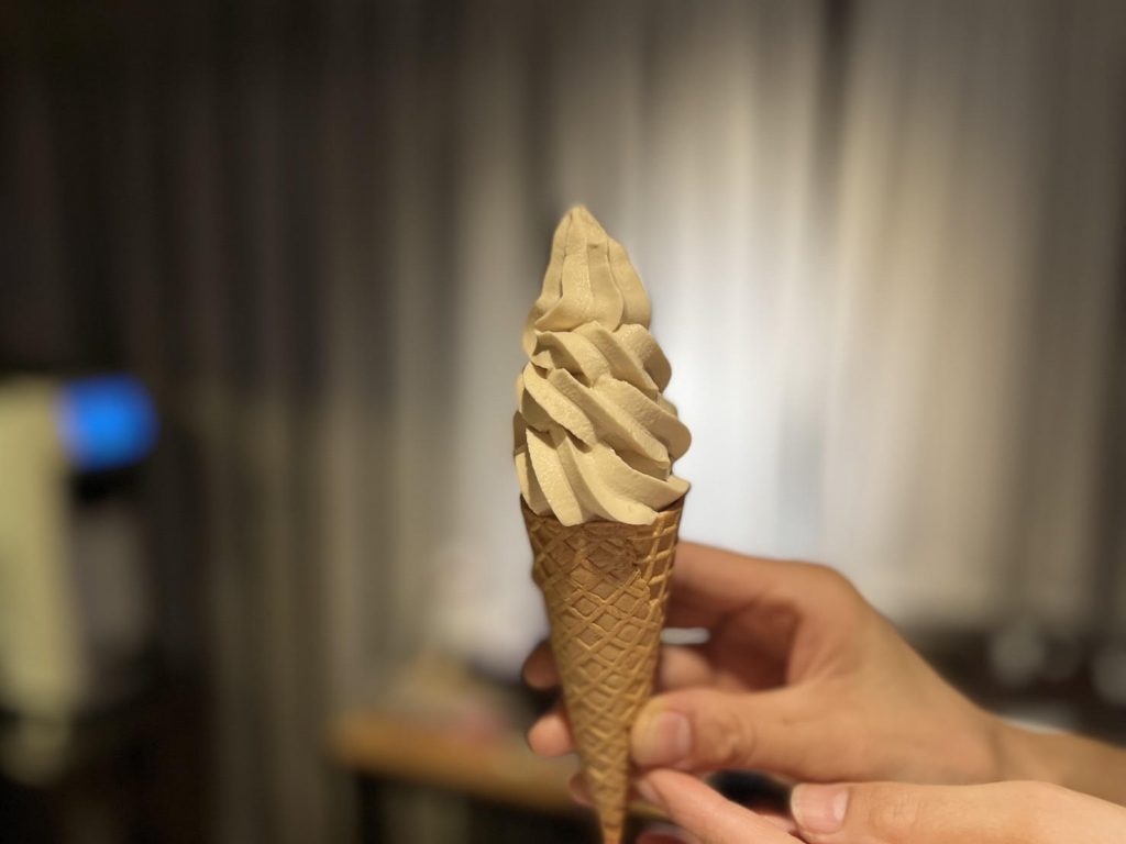 千葉・木更津THE COFFEEのソフトクリーム（子供でも食べられるをキーワードに作成。コーヒーの量と甘さを控えめにしてあります。）